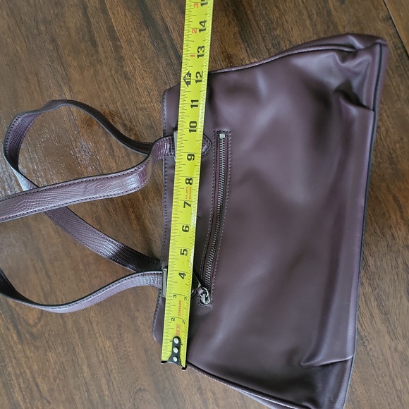 Simply Vera Wang Satchel Handbag Purse Burgundy - Picture 7 of 9